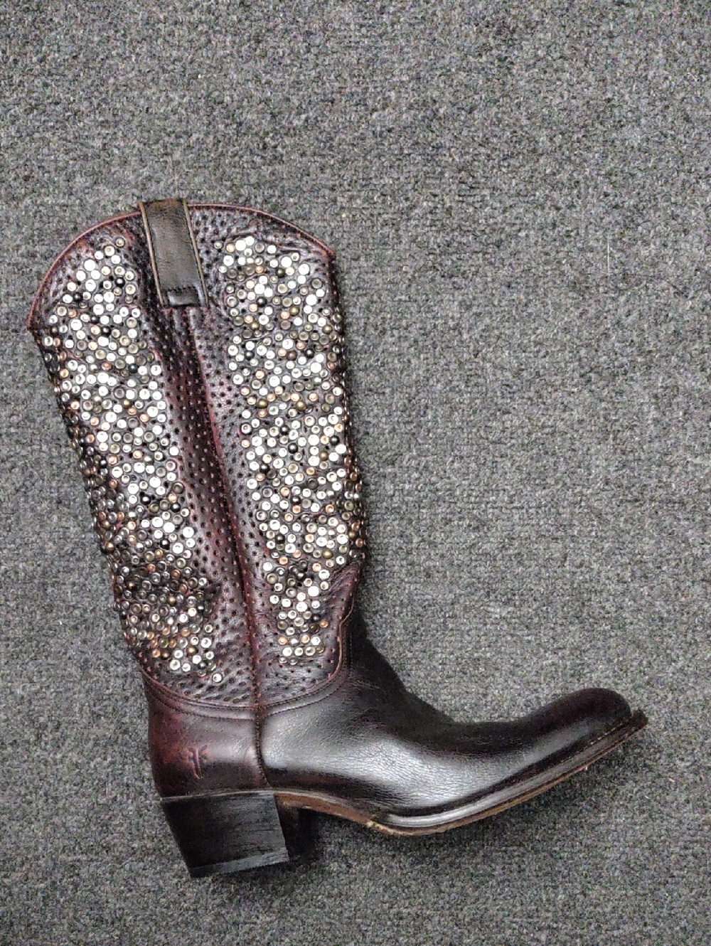 Frye "Deborah" Studded Tall Western Boots